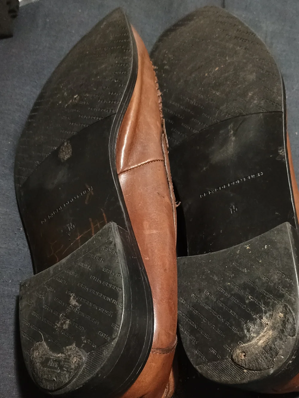 Gordon Rush Tan/Brown Leather Slip-On Loafers (258)